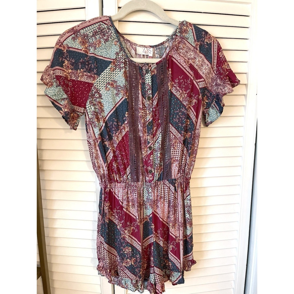 Matilda Jane Clothing Tween Line‎ 435 Patchwork Romper Size 10 Girls